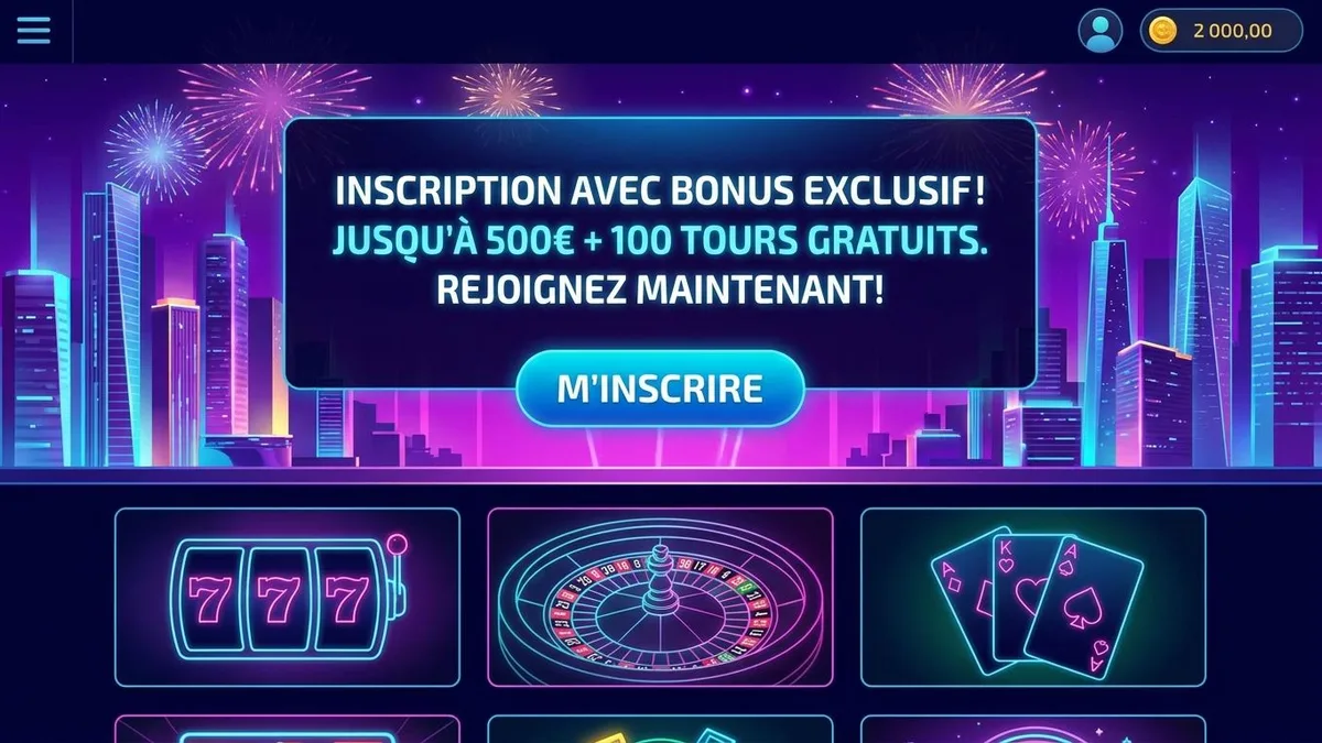 Inscription avec bonus